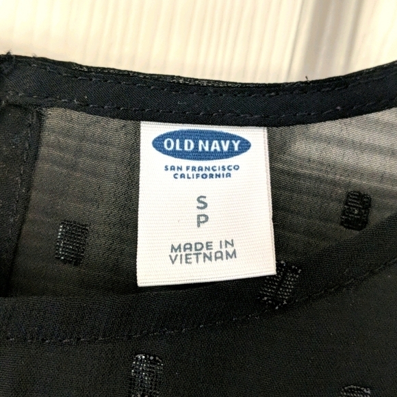 Old Navy Cold Shoulder Flowy Babydoll Top Black Small - Picture 5 of 12